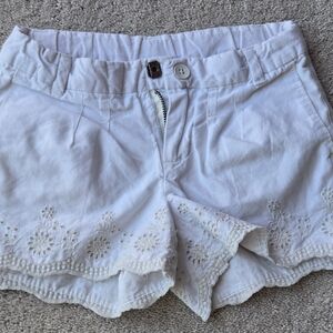 GAP White Eyelet Lace Trim Kids Shorts